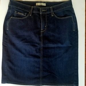 *Levi's* Denim Skirt Size 10 silver accents.